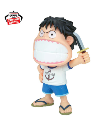 Figurine Monkey D. Luffy Sofvimates Banpresto vue de trois-quarts
