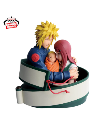 Figurine Minato Namikaze Kushina Uzumaki Naruto bébé Banpresto vue de face