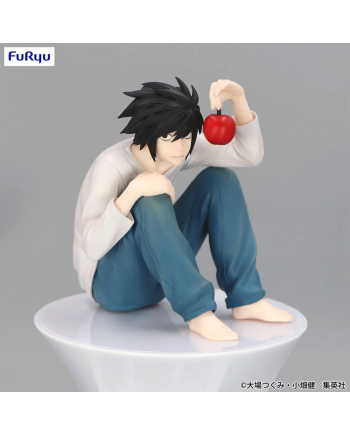 Figurine L Lawliet Death Note FuRyu vue complète avec pomme rouge