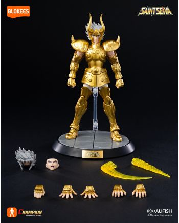 Maquette Blokees Saint Seiya Capricorn Shura Champion Class avec socle et accessoires