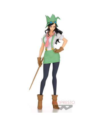 Figurine Nico Robin Sweet Style Pirates Ver.B Banpresto issue de One Piece en tenue verte et noire vue de face