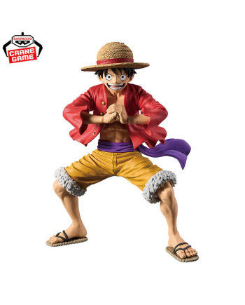 Luffy figurine One Piece Grandista Banpresto avec chapeau de paille vue de face