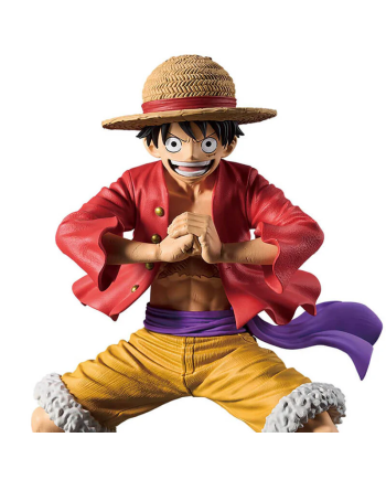 Monkey D. Luffy figurine Banpresto en pose dynamique vue de face rapprochée