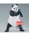Figurine Panda Banpresto issue de Jujutsu Kaisen vue de face avec des mitaines bleu