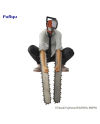 Denji Chainsaw Man figurine FuRyu en pose accroupie