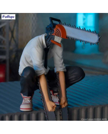 Denji figurine officielle FuRyu avec tête tronçonneuse