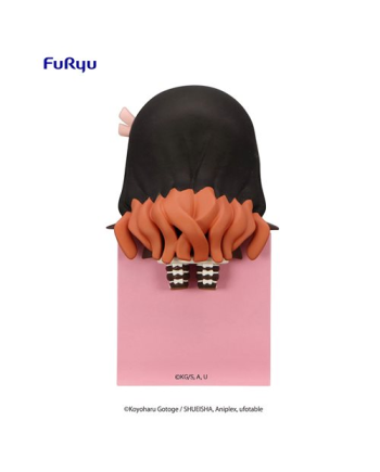 Figurine Hikkake Nezuko Kamado B vue arrière avec cube rose