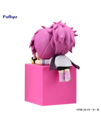 Figurine Hikkake Machi vue arrière avec cube rose