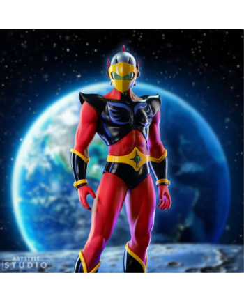 Actarus de Goldorak en figurine SFC avec la Terre en arrière-plan