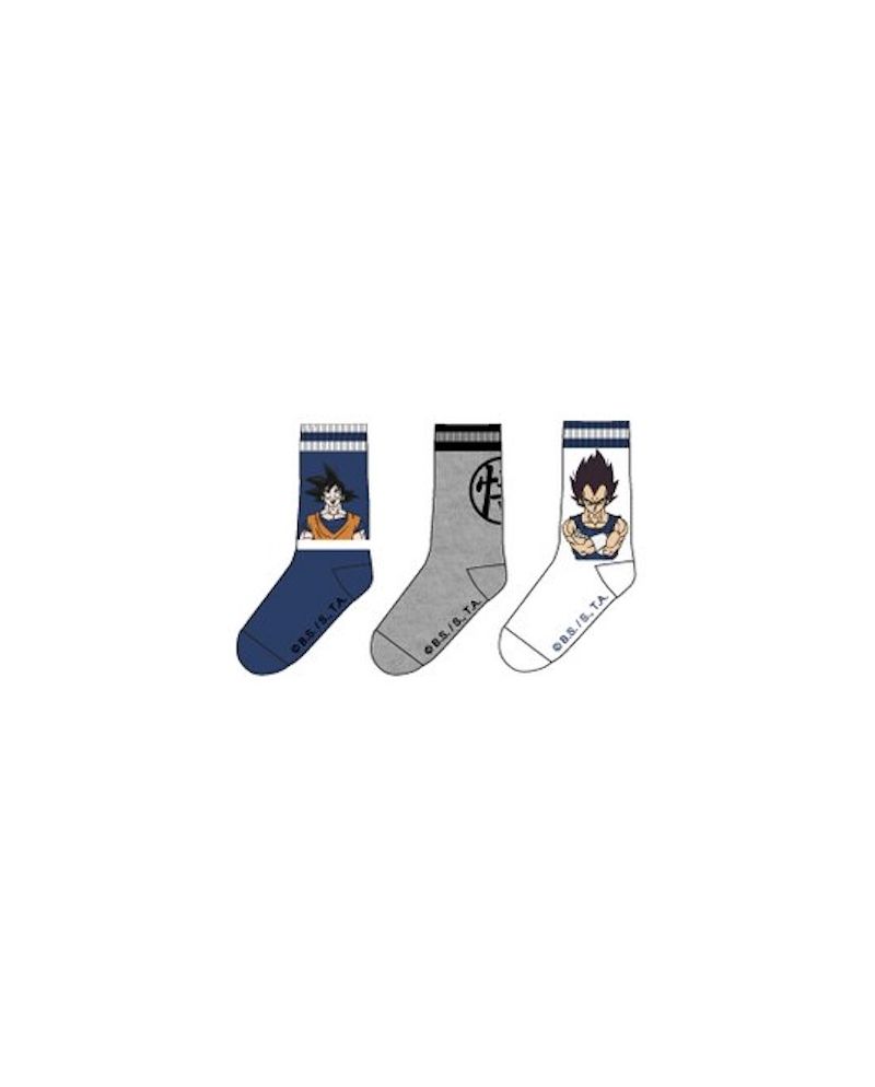Pack de 3 Chaussettes Dragon Ball Goku & Vegeta – Taille 43/46