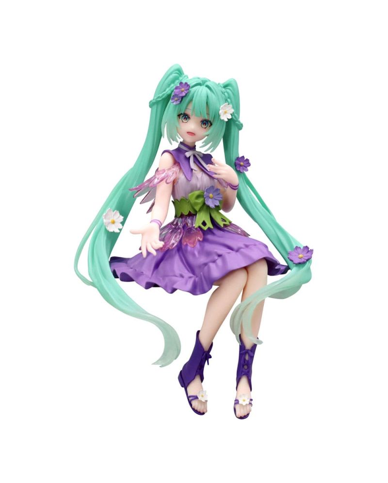 Figurine Hatsune Miku Flower Fairy Cosmos Purple Noodle Stopper 14 cm par FuRyu
