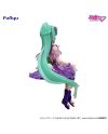 Vue de profil droit de la figurine Hatsune Miku Flower Fairy en robe violette