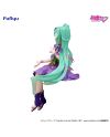 Vue de profil gauche de la figurine Hatsune Miku Flower Fairy en robe violette