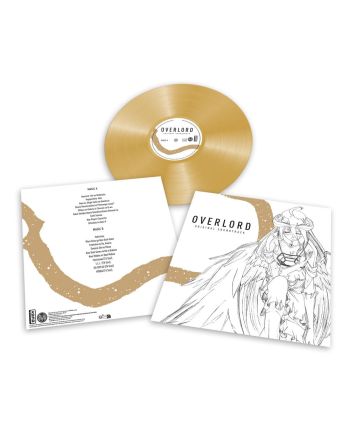Vinyle Overlord Original Soundtrack doré avec pochette illustrée Albedo