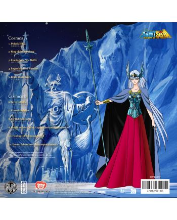 Dos du vinyle Saint Seiya Music Collection Vol. 6 avec Hilda de Polaris et la liste des morceaux