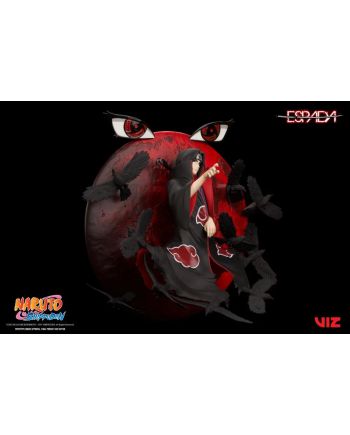 Vue de profil de la statuette murale Itachi Uchiha Naruto Shippuden
