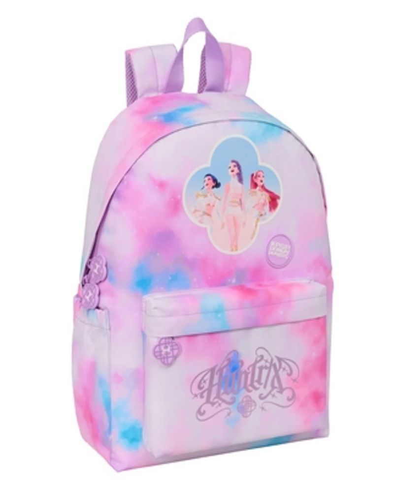 Sac à dos KPop Demon Hunters Artist rose et bleu avec Rumi, Mira et Zoey – Safta