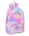 Sac à dos KPop Demon Hunters Artist rose et bleu avec Rumi, Mira et Zoey – Safta