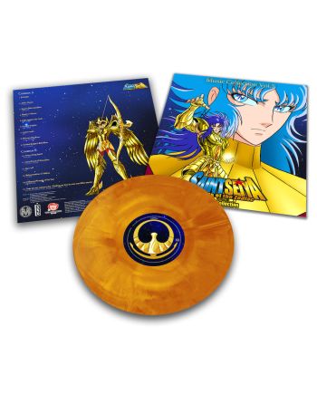 Vinyle Saint Seiya Music Collection Vol. 5 Les Guerriers d’Abel en édition orange marbrée
