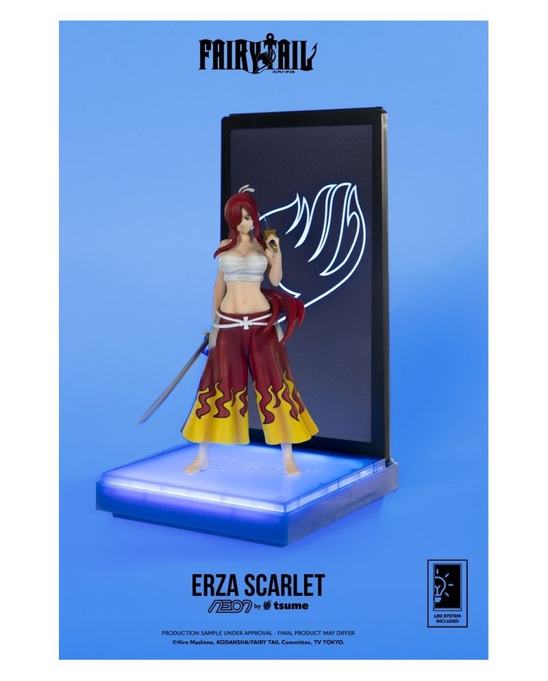 Figurine Erza Scarlet NEON by Tsume 25 cm avec éclairage LED – Fairy Tail