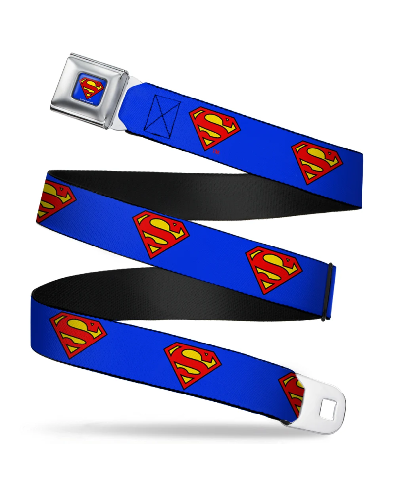 Ceinture Superman bleue avec logo officiel DC Comics
