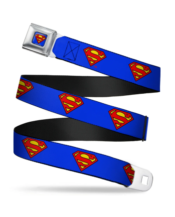 Ceinture Superman enfant bleue avec logo, vue de face