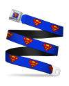 Ceinture Superman enfant bleue avec logo, vue de face
