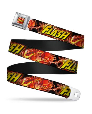 Ceinture Flash XL rouge avec logo DC Comics - détail de la boucle