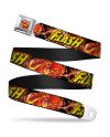 Ceinture Flash XL rouge avec logo DC Comics - détail de la boucle