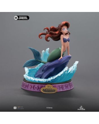 Figurine Ariel La Petite Sirène - détail du visage et de la chevelure