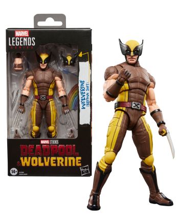 Figurine Wolverine Brown Suit Marvel Legends Series 15cm face avant