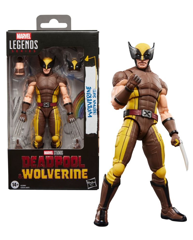 Figurine Wolverine Brown Suit Marvel Legends Series 15cm face avant