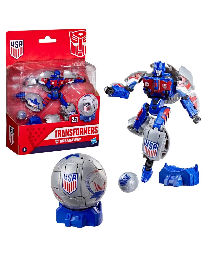 Figurine Transformers Breakaway US Soccer Federation Hasbro vue de face