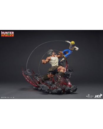 Figurine collector Kurapika VS Uvogin Hunter x Hunter détail du visage et des expressions
