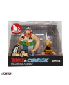 Figurine Astérix et Obélix assis Plastoy vue de détail