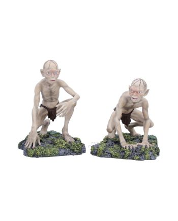 Set de 2 statuettes Gollum et Smeagol - Le Seigneur des Anneaux - vue de face