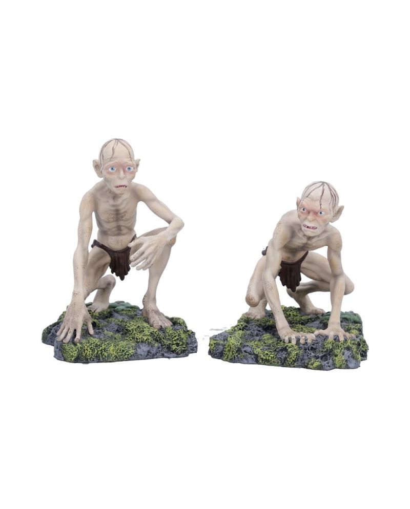 Set de 2 statuettes Gollum et Smeagol - Le Seigneur des Anneaux - vue de face