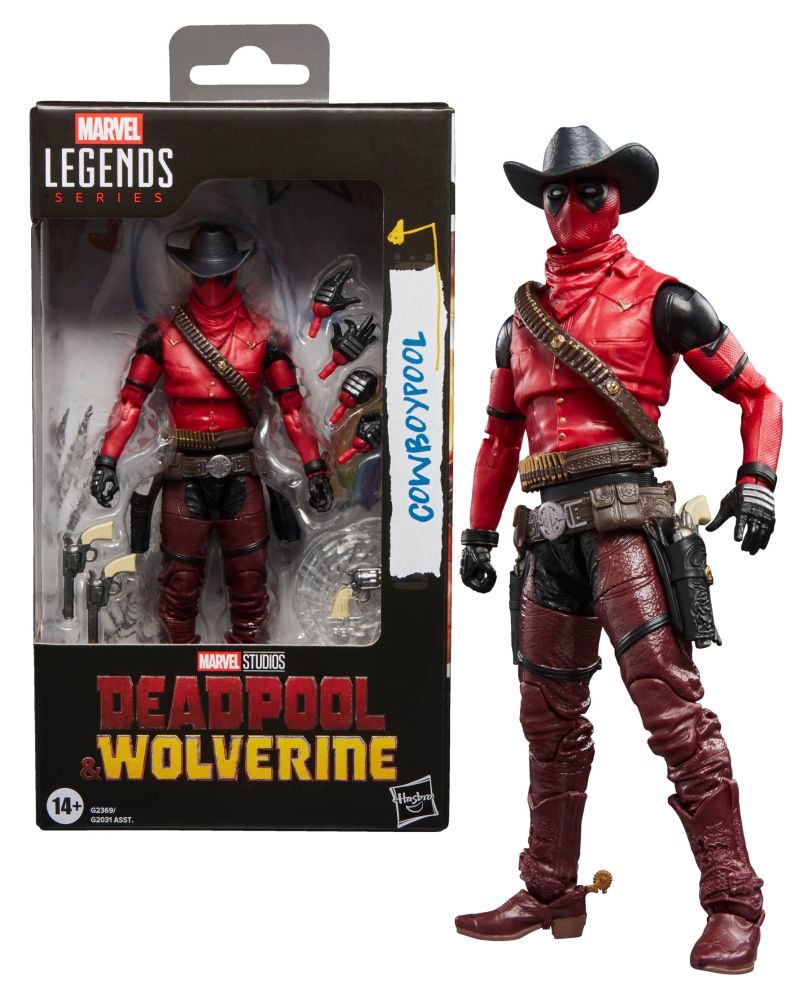 Figurine Cowboypool Deadpool & Wolverine Legends Series Hasbro 15cm - vue face