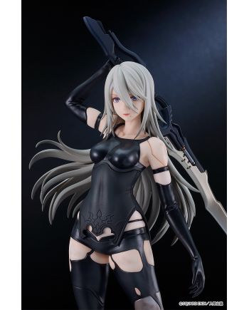 Statuette A2 Nier Automata Goodsmile - détail du visage et des cheveux