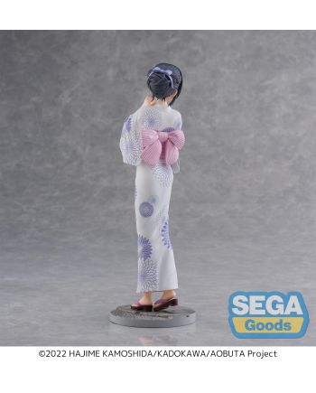 Détail du visage et des couleurs de la figurine Mai Sakuragi Yukata