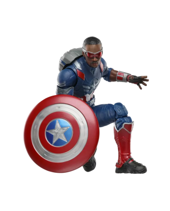 Figurine Captain America Brave New World - vue de profil avec bouclier