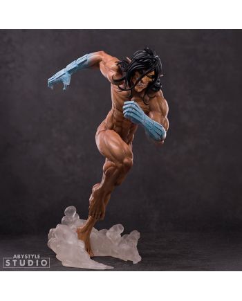 Détail de la sculpture de la figurine Eren Forme Titan