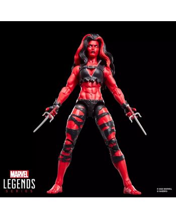 Figurine Red She-Hulk vue arrière avec détails de peinture