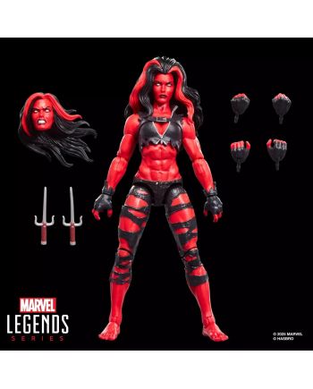 Figurine Marvel Red She-Hulk 15 cm présentée sous tous les angles