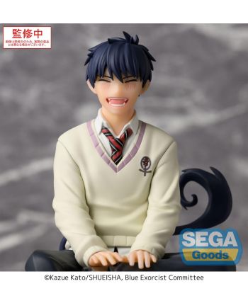 Statuette Blue Exorcist Rin Okumura présentée sur socle