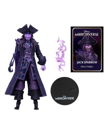 Figurine Jack Sparrow Fractured Disney Mirrorverse Gold Label 18cm - détail du socle