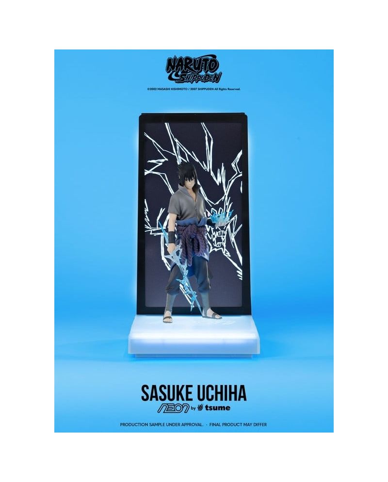 Figurine Sasuke Uchiha Neon by Tsume 25cm - vue de face - Naruto