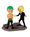 Figurine Roronoa Zoro et Sanji One Piece WCF Log Stories vue de face