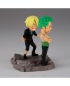 Détail du visage de Roronoa Zoro figurine WCF Log Stories