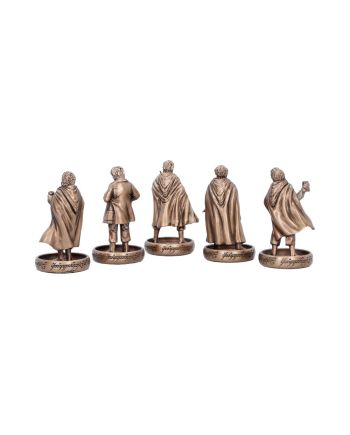 Set 5 figurines Hobbits de la Comté - vue de profil